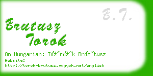 brutusz torok business card